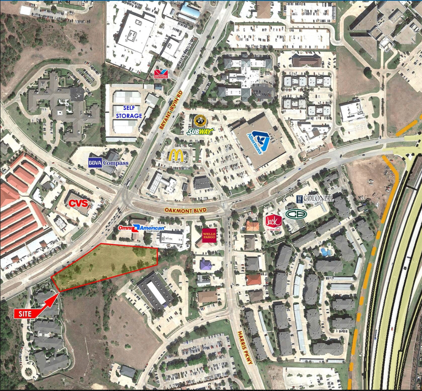 6201 Bryant Irvin Rd — 2.31 AC land site