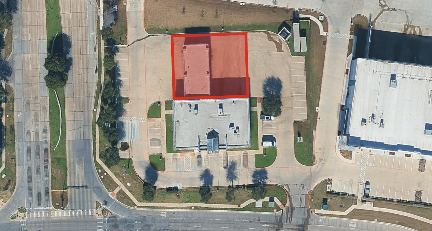 2801 MacArthur Blvd — proposed retail/restaurant site at Hwy 121